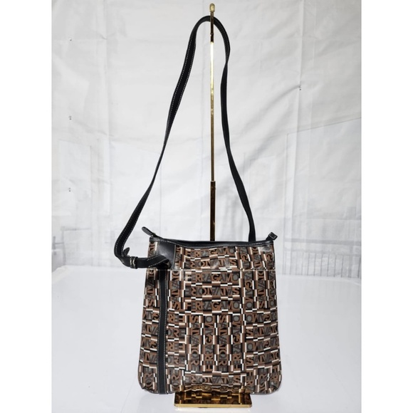 Salvatore Ferragamo Handbags - Authentic Salvatore Ferragamo Coated Canvas Shoulder Bag Brown